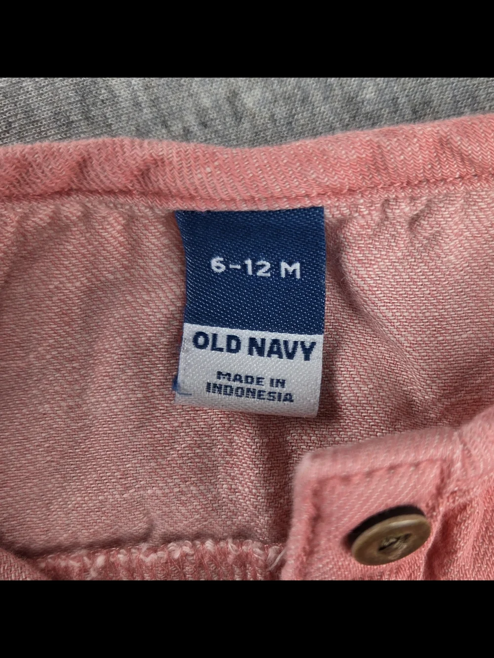 Old Navy 6-12 M Baby One Piece Orange Snap Button Outfit